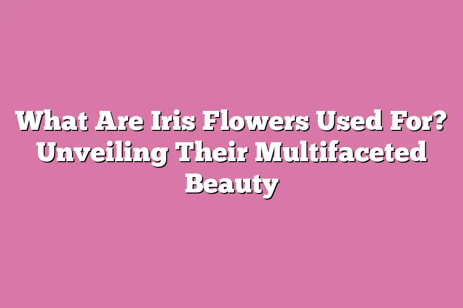 What Are Iris Flowers Used For? Unveiling Their Multifaceted Beauty